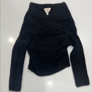 Fantastic Fawn Black Off-the-Shoulder Sweater